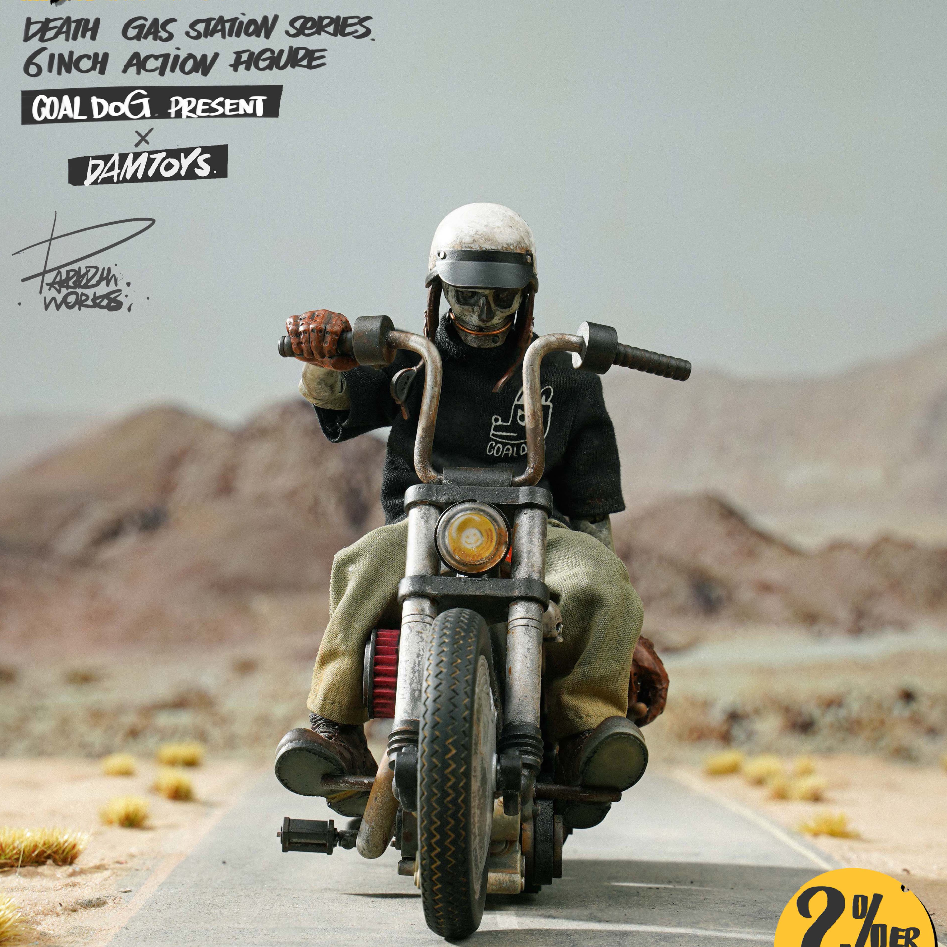 预售 煤厂黑狗xDAMTOYS  亡命加油站系列 安静先生 Mr.silent