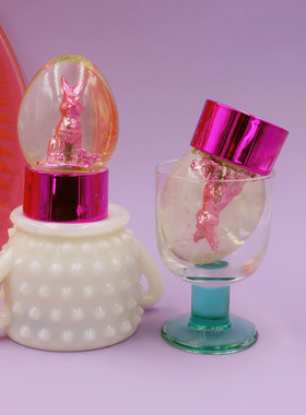 金属兔子小鸡玻璃水晶球