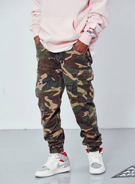 APHELION远日点国潮工装裤潮流运动休闲宽松迷彩机能复古收束脚裤