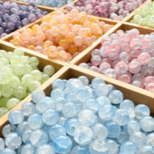 8mm双色玉碎琉璃珠2024夏季 新款 冰裂串珠散珠手链项链手工DIY配件