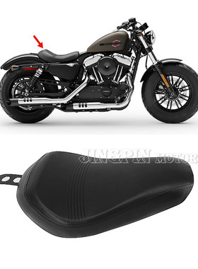 适用哈雷XL883 X48 2016-2022年 改装前座垫 司机前皮座 前坐垫