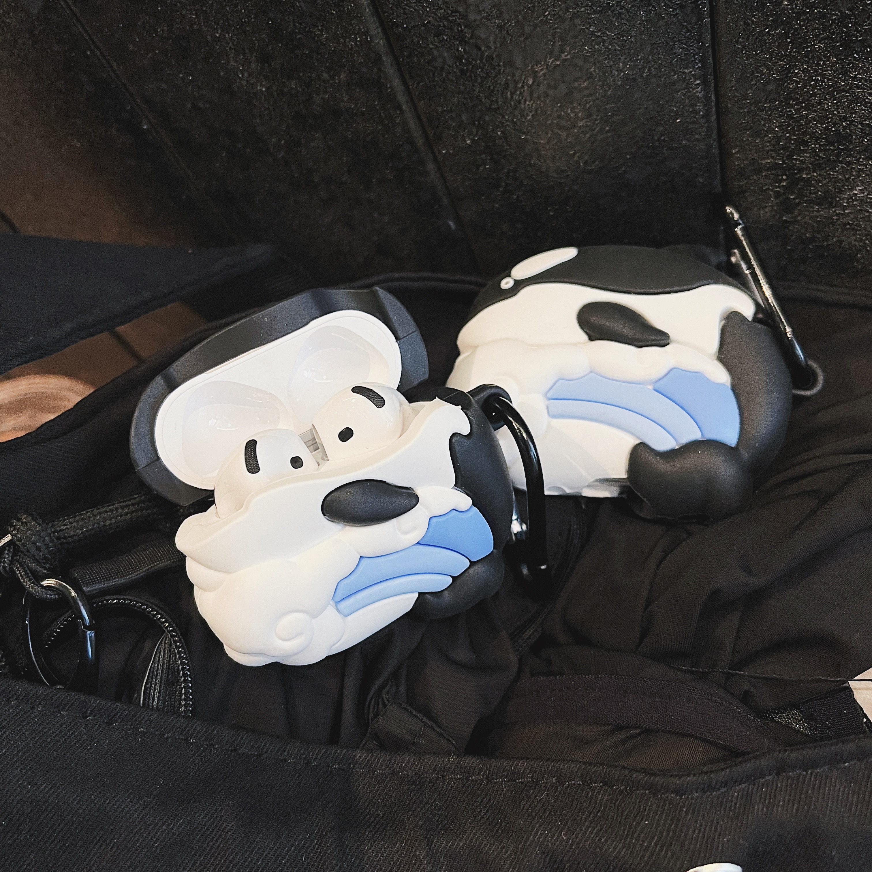 立体可爱虎鲸适用于苹果AirPods4代蓝牙耳机保护套新款Pro3代耳机壳AirPods3硅胶软壳Pro2代少女心卡通萌系