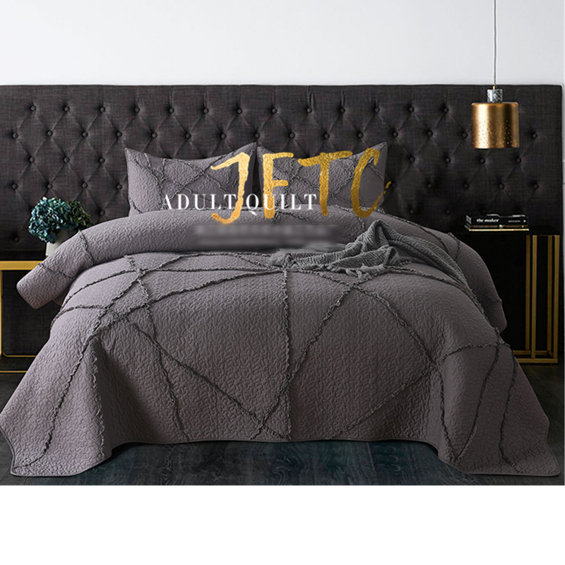 外贸原单出口美式纯色绣花压花毛毛条工艺绗缝被 空调被床盖套件|ruв категории постельные принадлежности, слое покрытия - от Buy2taobao.com для оказания профессиональной услуги покупки агента Taobao