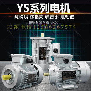 1400转速YS6324 180W三相异步电动机铝壳法兰380V 11轴铜线YY马达