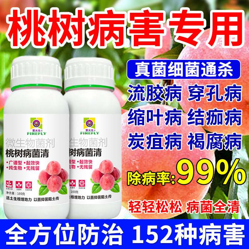 桃树病菌清桃树专用微生物菌剂专用流胶穿孔流胶病真菌细菌病毒病