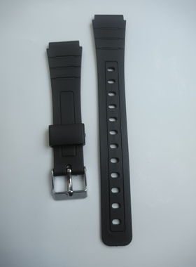 代用卡西欧手表带AW-48H AW48HE树脂橡胶黑色表带无异味