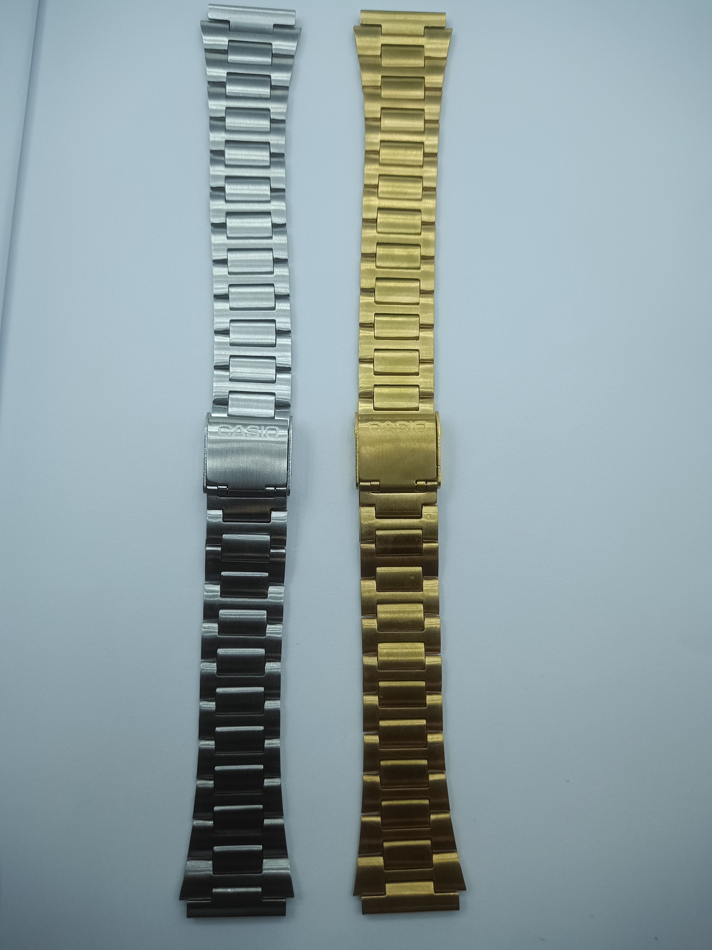 适配卡西欧A159W-A158WA A168 f91w B640W小方块不锈钢表带18mm