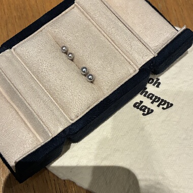 天然3-5mm海水akoya真多麻小钢炮珍珠素钉耳钉太亮太精致正圆非切