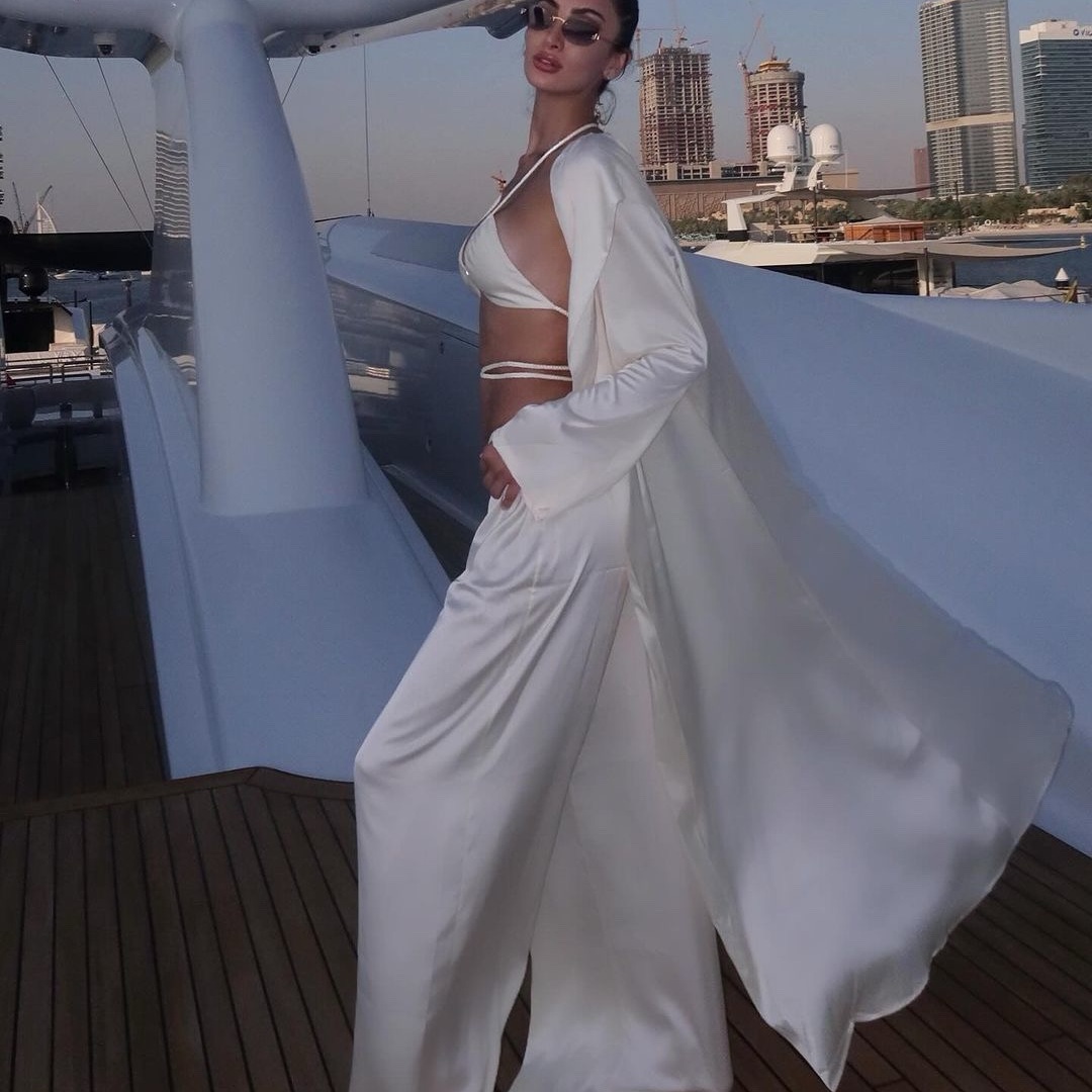 VANSUNSUN丝覆真丝长款防晒服