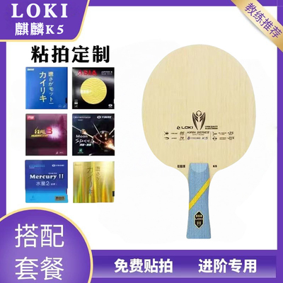 雷神麒麟L5乒乓球拍纯木底板全能