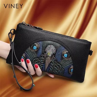 妈妈链条女包长款 Viney手拿包钱包女士2025新款 手机包真皮小包