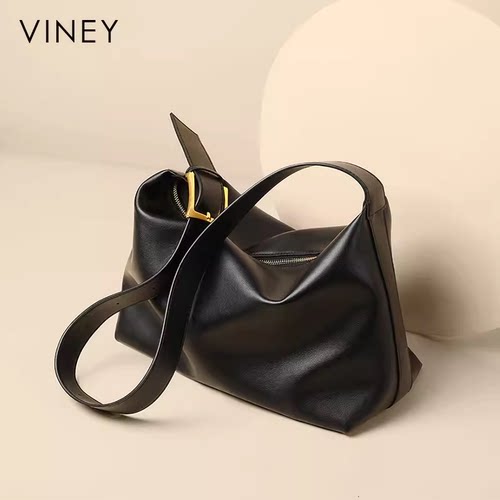 Viney托特包包2026新款女包2025斜挎单肩真皮大容量通勤腋下大包