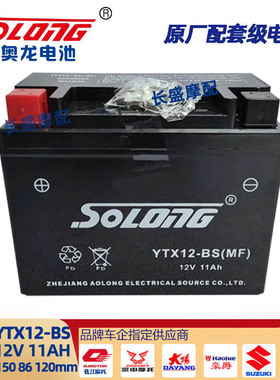 ZONTES升仕350D/350E/M 310M 150D/M电瓶12V12AH蓄电池YTX12-BS