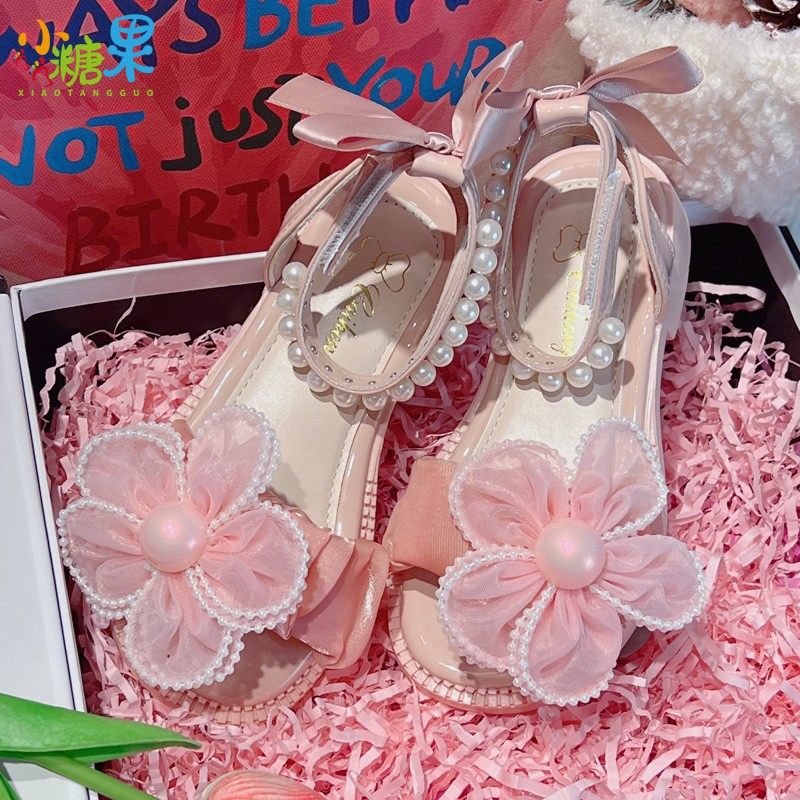女童夏天凉鞋女宝2026新款时尚小学生儿童女生女宝公主风粉色女鞋
