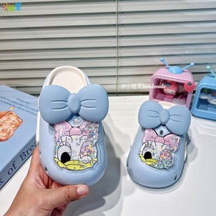 2026超火儿童洞洞鞋女款轻便防滑女童多巴胺高颜值小童小孩凉拖鞋
