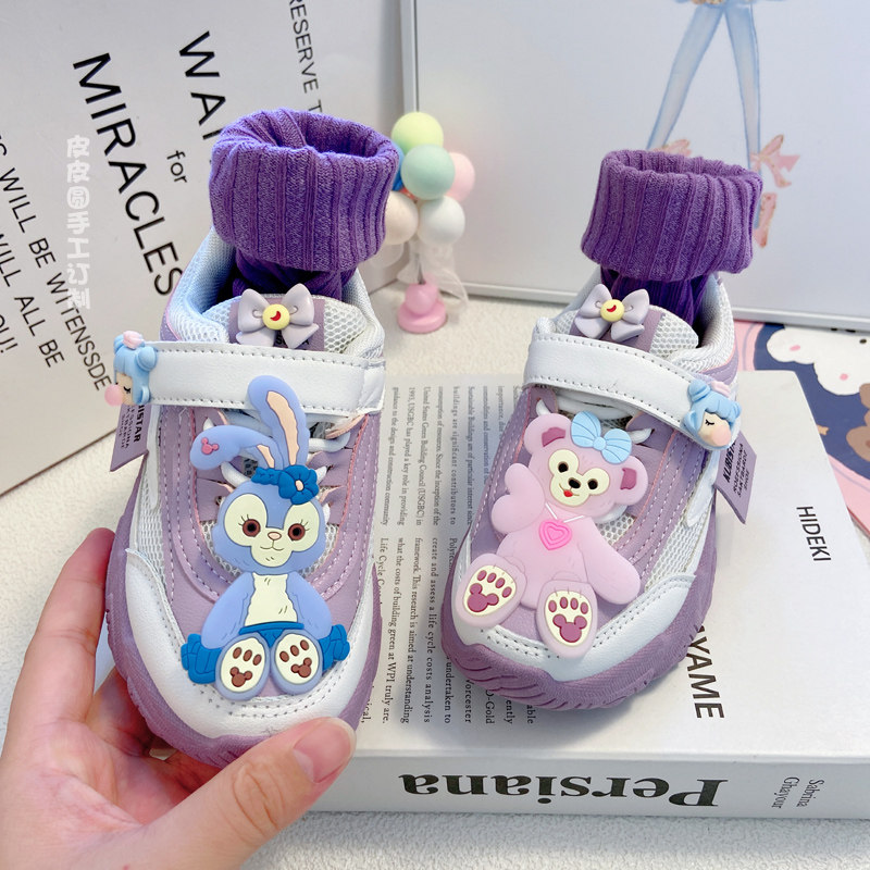 女童鞋子2026新款春秋网面运动鞋轻便透气儿童春款老爹鞋女款网鞋