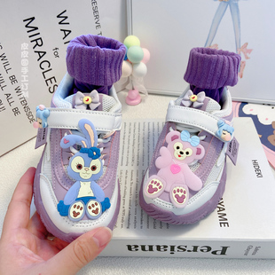 女童鞋子2026新款春秋网面运动鞋轻便透气儿童春款老爹鞋女款网鞋