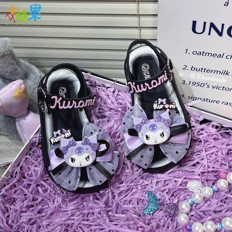 儿童女款夏天凉鞋公主风女孩宝宝小孩黑色罗马鞋女宝软底女童鞋子