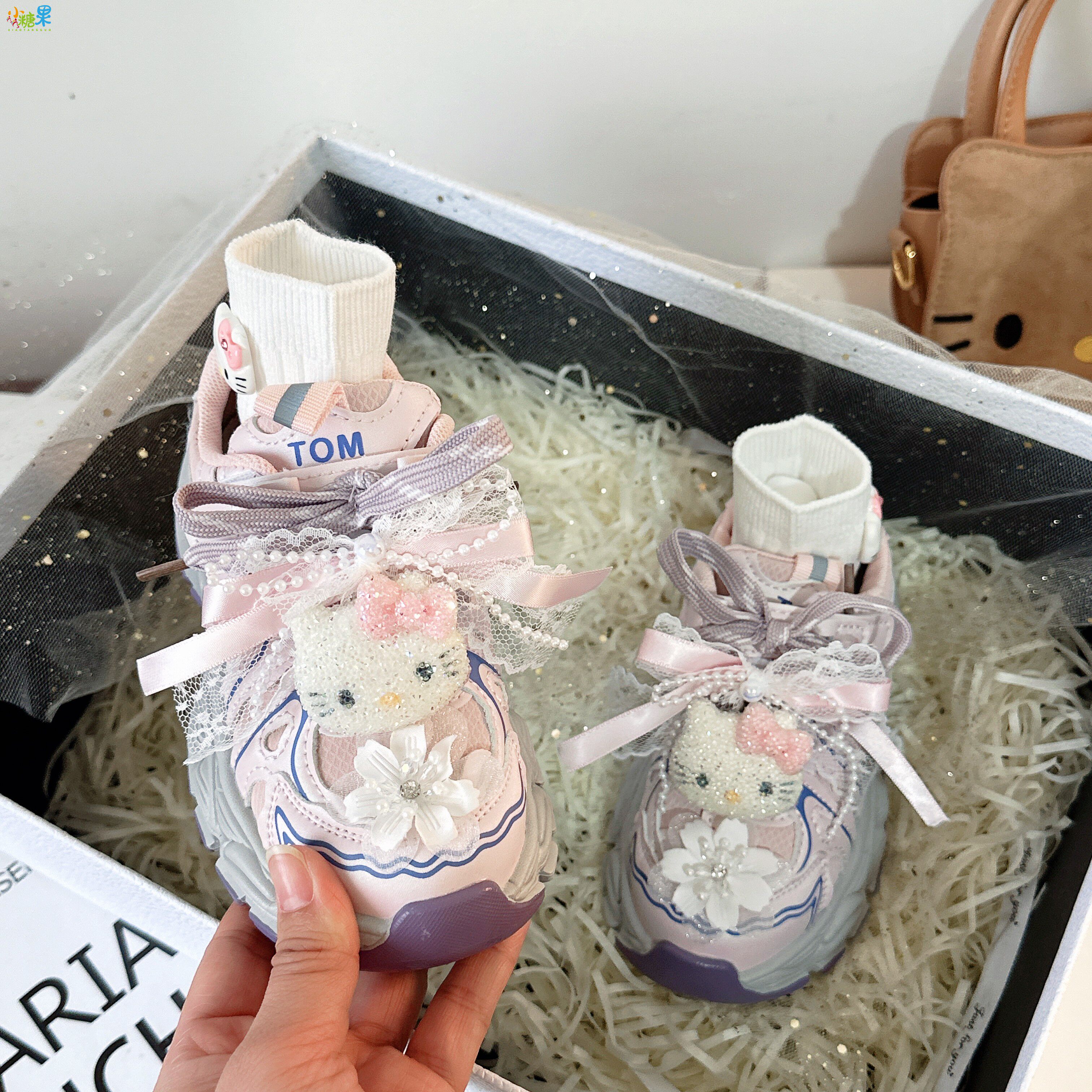 女童2026新款运动鞋春季网面透气儿童鞋子春款双网老爹鞋女孩网鞋