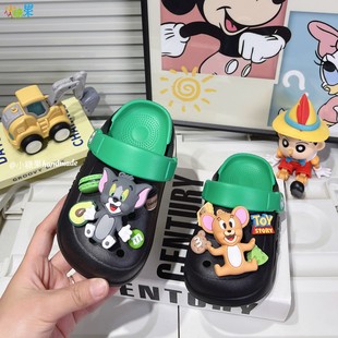 小孩拖鞋男孩外穿防滑防臭eva材质儿童宝宝洞洞鞋小朋友男童鞋子
