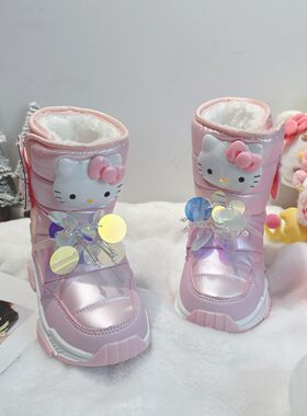 新款女童高通雪地靴保暖