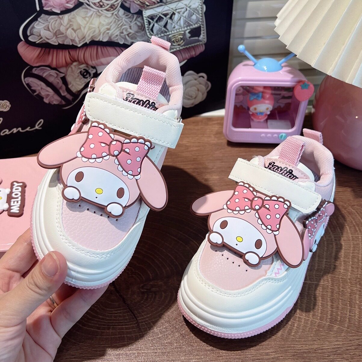 儿童鞋子春款女童运动鞋2026新款春秋女孩粉色低帮板鞋魔术贴球鞋