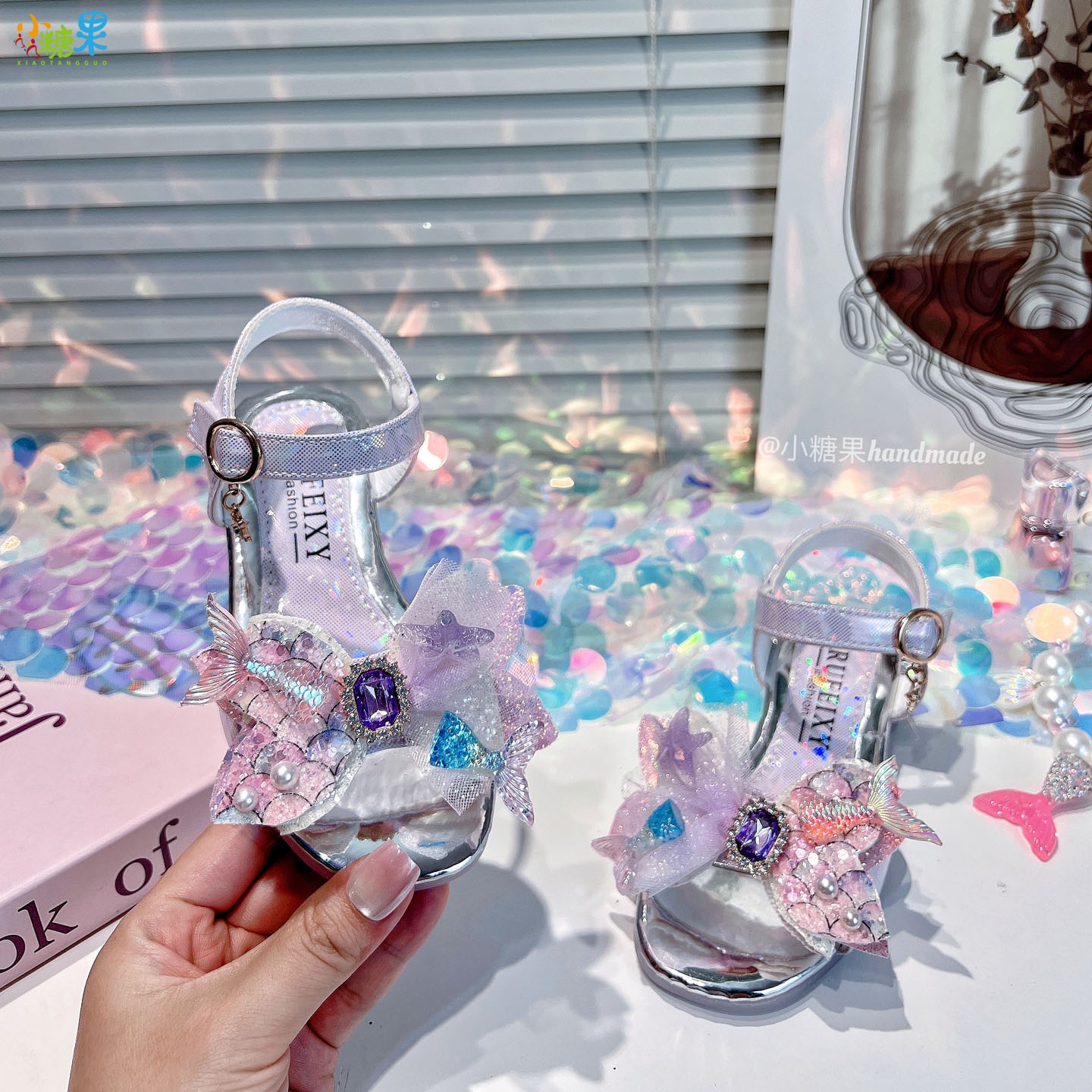 女童超好看的凉鞋高颜值网红爆款2025超火公主儿童鞋子可下水女款
