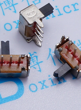 两档拨动开关 侧拨 SK12D07VG4 侧面滑动开关单刀双掷