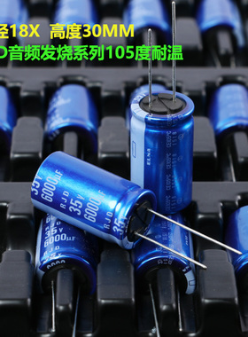 ELNA 伊娜 RJD系列 蓝袍音频电容 35v 6000UF代4700UF电解
