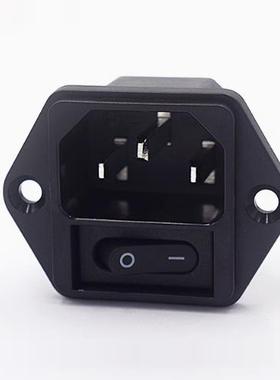 定制型 带开关 品字二合一插座AC插座带耳朵 15A 3C KC UL认证