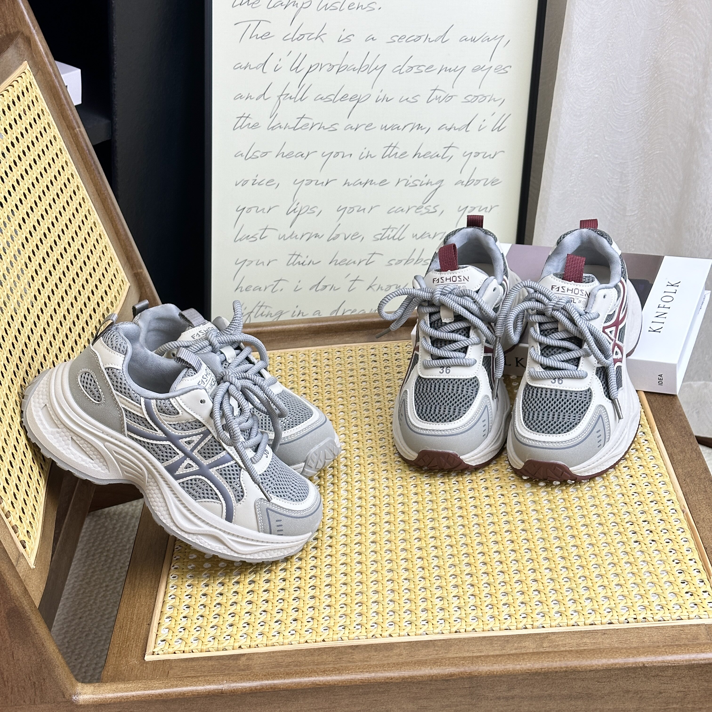 复古拼色真皮老爹鞋女2025新款韩版百搭学生轻便显脚小厚底运动鞋