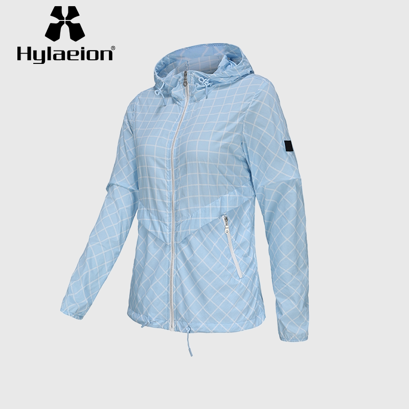 Hylaeion热带雨林户外运动休闲修身轻盈透气防晒衣女装夏连帽风衣