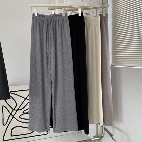 水波纹垂感很好休闲拖地裤