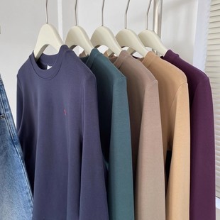 T恤 2209 叠穿上衣爱心刺绣圆领长袖 舒适纯棉打底衫 0.22KG JTENGC