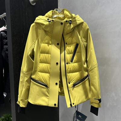 90鹅绒连帽短羽绒服女户外冲锋衣