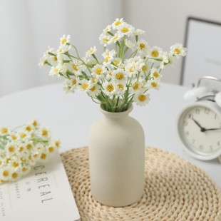ins小雏菊花束仿真花假花干花摆设客厅餐桌卧室桌面插花装 饰摆件