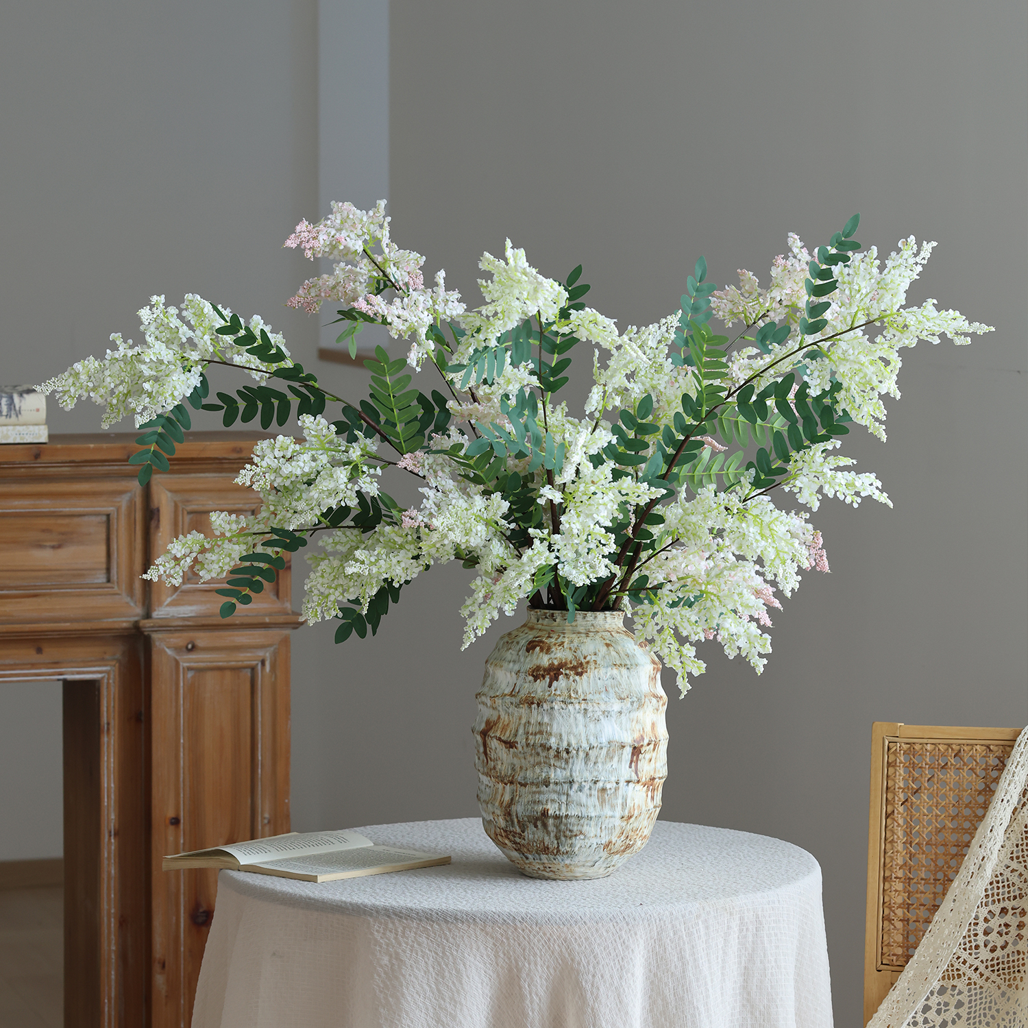 槐蕊仿真花客厅摆件橱窗装饰