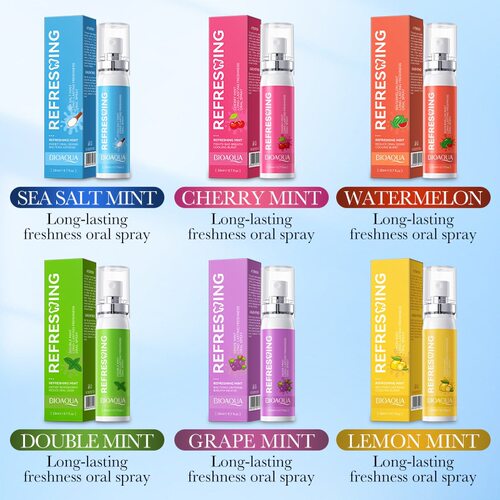Full BIOAOUA Dual Mint Fresh Oral spray Portable Antibacter