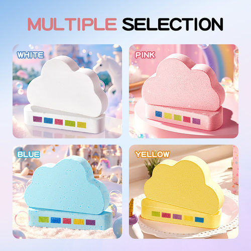 Full SADOER Rainbow Cloud Bath Salt Ball Deep Cleansing Bod