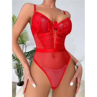 women sexy lingerie jumpsuit suspender perspective Fun