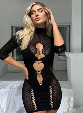 Fun lingerie, sexy nightgown, seductive hip wrap skirt