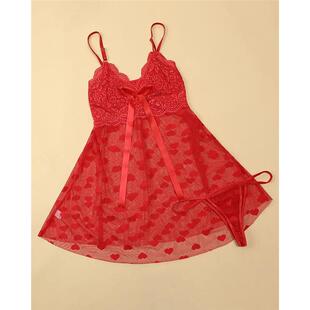 nightdresses Fun Women pajamas and suspender lingerie mesh