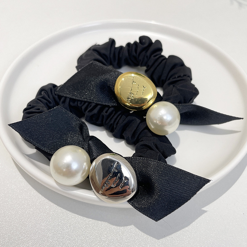 新款复古缎带蝴蝶结发圈