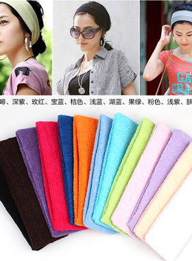 宽头套头箍发圈头饰运动瑜伽发带运动发套韩国发箍松紧毛线头巾女