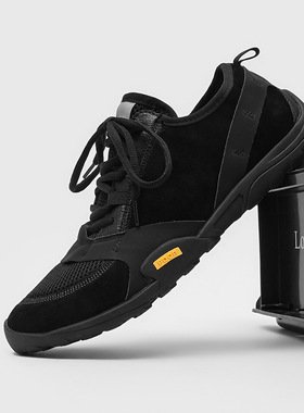 德训鞋男款夏季透气软底休闲男士潮牌徒步网面情侣款黑色