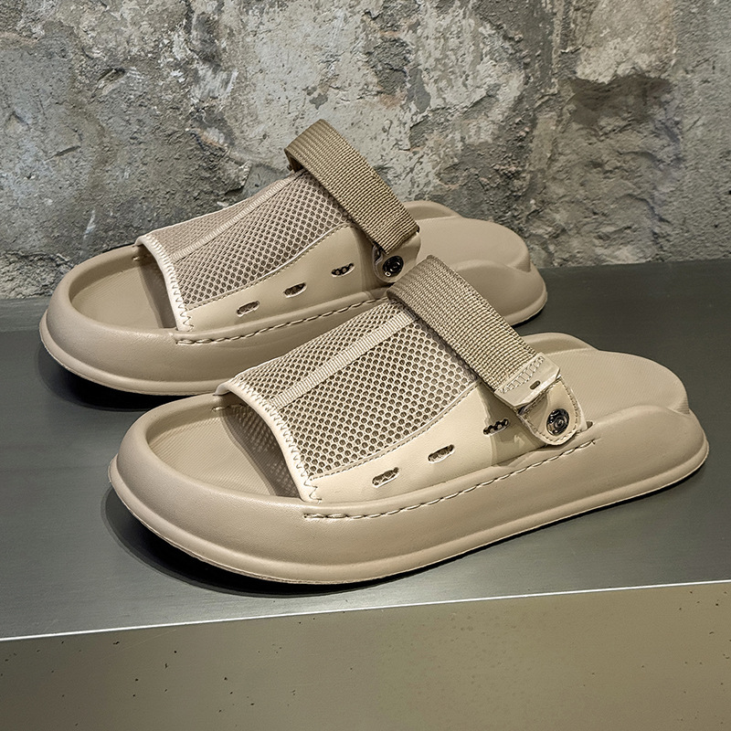 夏季新款男士舒适外穿户外休闲透气开车两用凉拖鞋