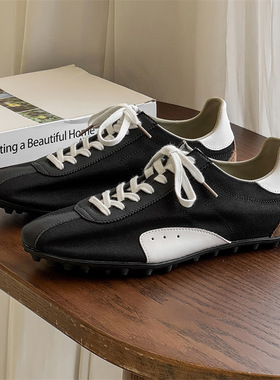 新款潮流时尚百搭经典复古平底软底阿甘老爹鞋黑色