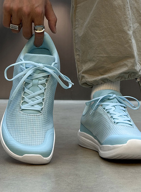 运动轻量跑步鞋徒步通勤网鞋户外休闲男鞋潮款透气蓝色