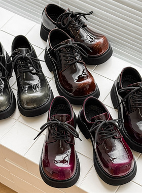 米奇休闲皮鞋大头厚底内增高个性变色灰色 棕色 红色 紫色