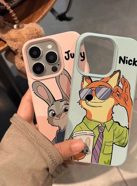 2025兔子警官适用iphone14promax苹果17手机壳12防摔11白皮套荔枝